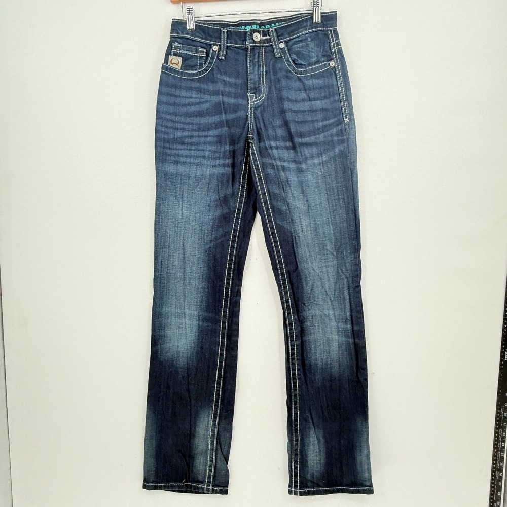 Cinch Grant Bootcut Jeans Mens 29 x 34 Dark Wash Contrast Stitch Western Ranch